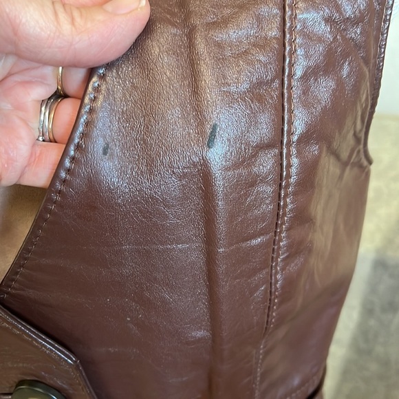 70s Vintage Leather Vest! Size S? pls see measurements - Picture 4 of 14